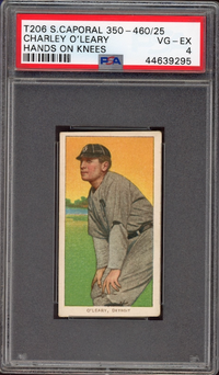 1909-11 T206 Sweet Caporal 350 - 460/25 Charley O'Leary - Hands on Knees PSA VG-EX 4