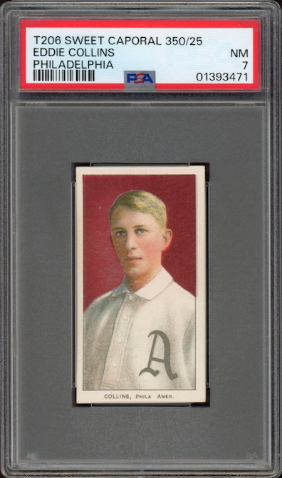 1909-11 T206 Sweet Caporal 350/25 Eddie Collins Philadelphia PSA NM 7