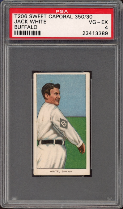 1909-11 T206 Sweet Caporal 350/30 Jack White - Buffalo PSA VG-EX 4