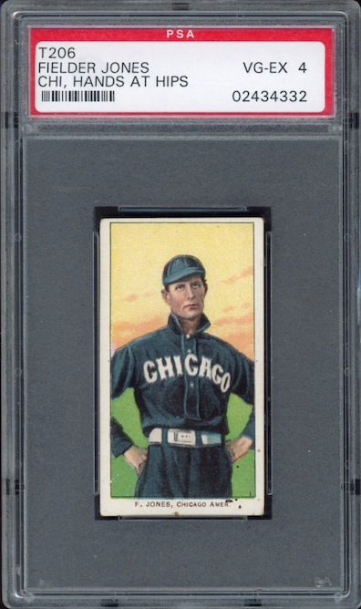 1909-11 T206 Sweet Caporal Fielder Jones - Chi, Hands at Hips PSA VG-EX 4