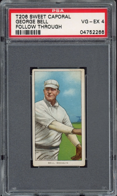 1909-11 T206 Sweet Caporal George Bell - Follow Through PSA VG-EX 4