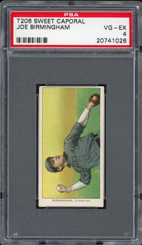 1909-11 T206 Sweet Caporal Joe Birmingham PSA VG-EX 4
