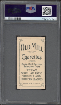 1909-11 T206 Old Mill (SL) George Manion PSA EX 5