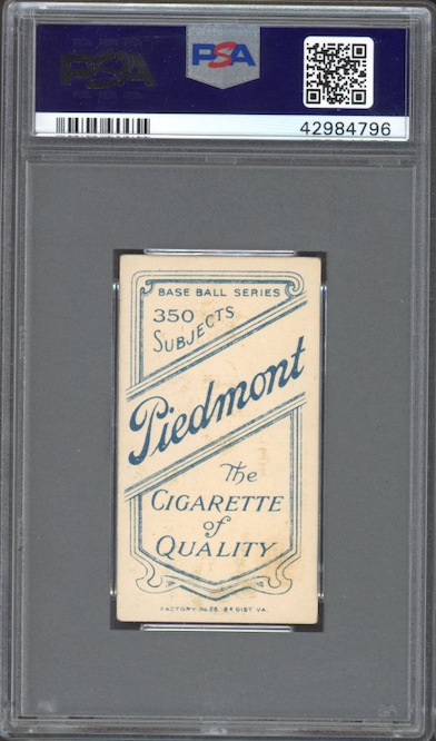 1909-11 T206 Piedmont 350 Jesse Tannehill - Washington PSA VG-EX 4