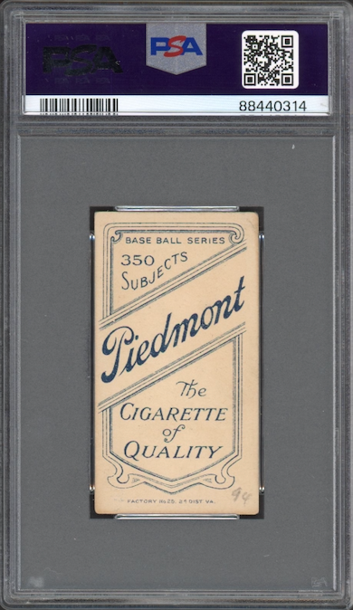 1909-11 T206 Piedmont 350 Topsy Hartsel PSA VG-EX 4