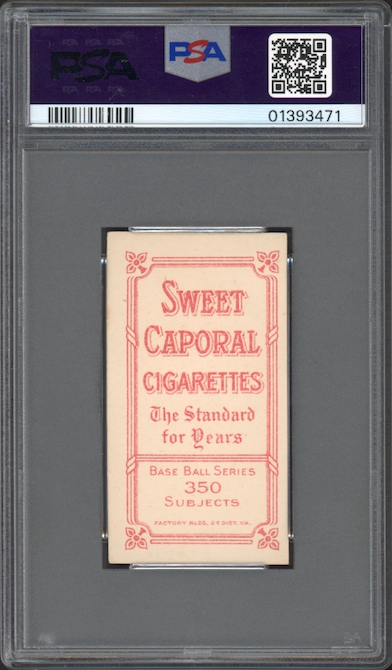 1909-11 T206 Sweet Caporal 350/25 Eddie Collins Philadelphia PSA NM 7