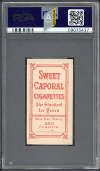 1909-11 T206 Sweet Caporal 350/25 Ty Cobb Bat On Shoulder PSA NM-MT 8