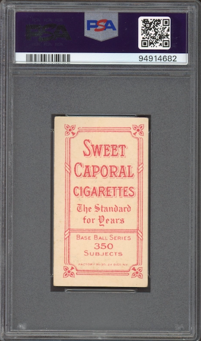 1909-11 T206 Sweet Caporal 350/30 Cy Young Clev. Glove Shows PSA EX 5