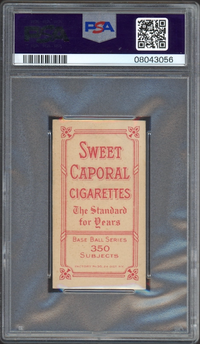 1909-11 T206 Sweet Caporal 350/30 Ty Cobb Bat Off Shoulder PSA NM-MT 8