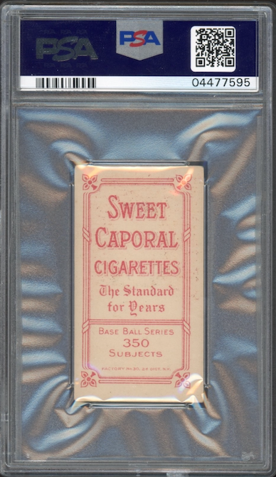 1909-11 T206 Sweet Caporal Ty Cobb Portrait - Red PSA EX 5