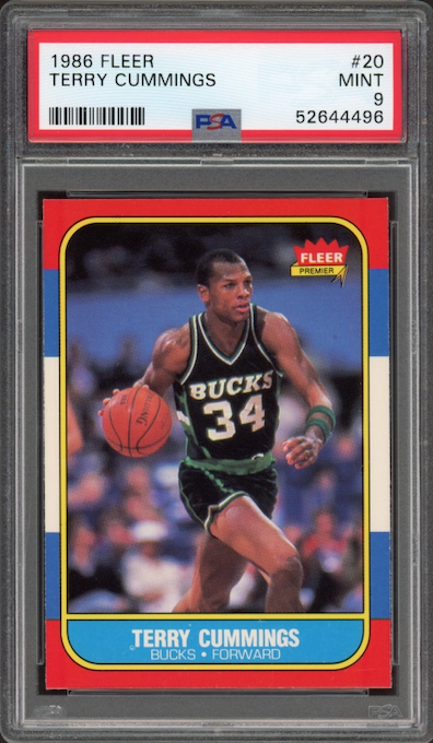 1986 Fleer #20 Terry Cummings PSA 9