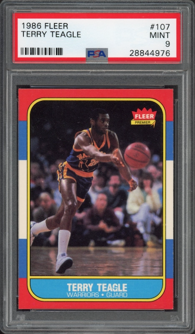 1986 Fleer #107 Terry Teagle PSA 9