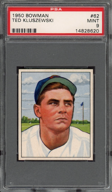 1950 Bowman #62 Ted Kluszewski PSA MINT 9