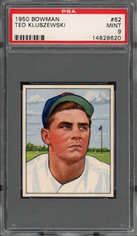 1950 Bowman #62 Ted Kluszewski PSA MINT 9