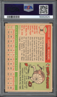 1955 Topps #2 Ted Williams PSA NM-MT+ 8.5