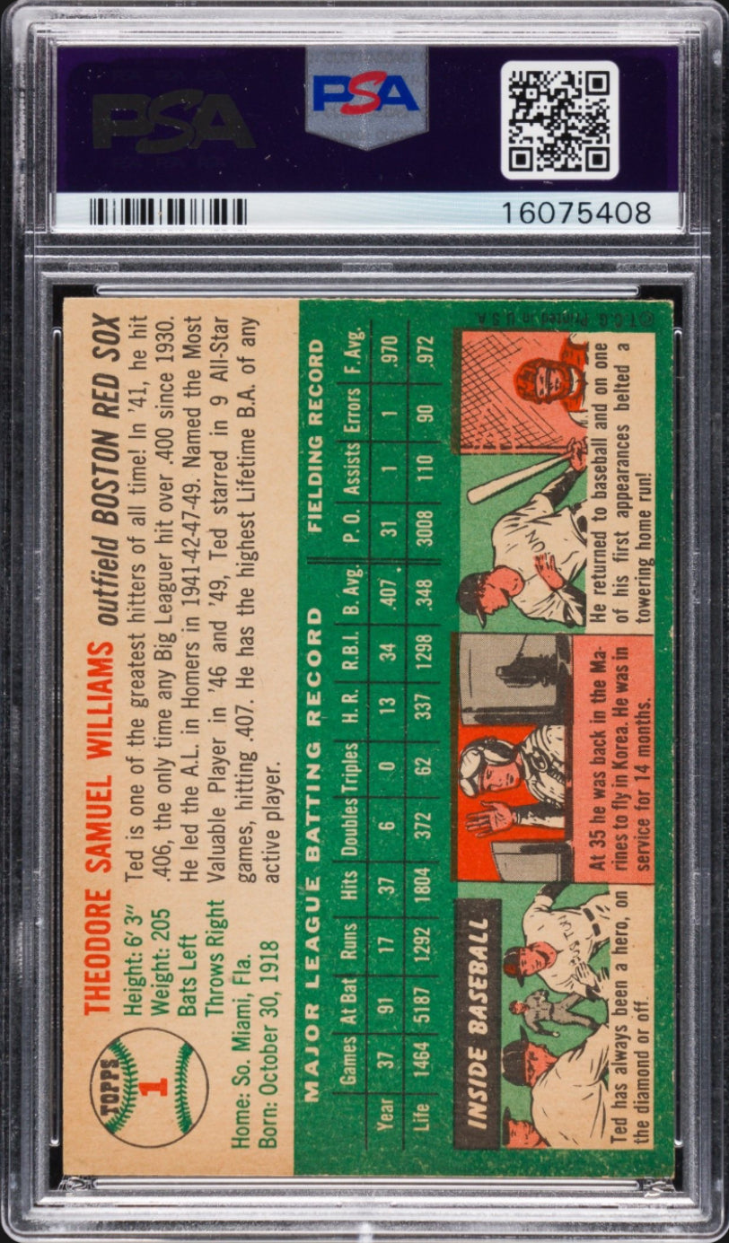 1954 Topps #1 Ted Williams PSA NM-MT+ 8.5