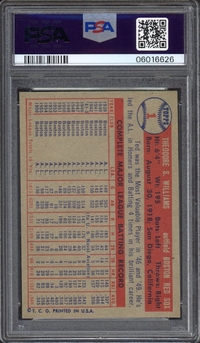 1957 Topps #1 Ted Williams PSA NM-MT 8