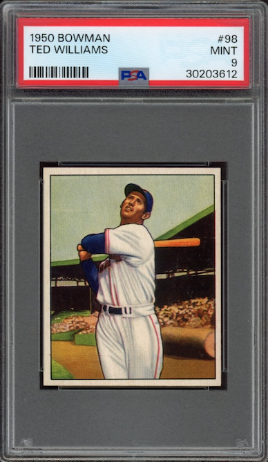 1950 Bowman #98 Ted Williams PSA MINT 9