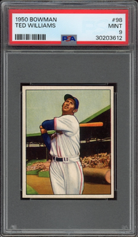 1950 Bowman #98 Ted Williams PSA MINT 9