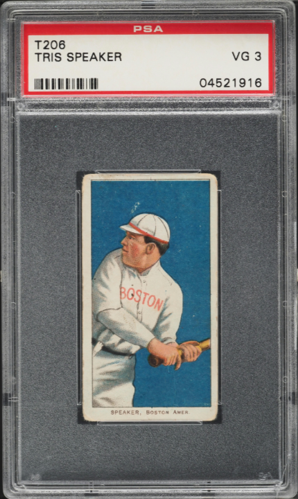 1909-11 T206 Piedmont Tris Speaker PSA VG 3