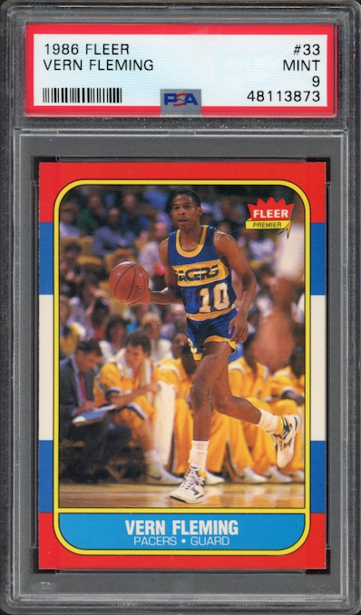 1986 Fleer #33 Vern Fleming PSA 9