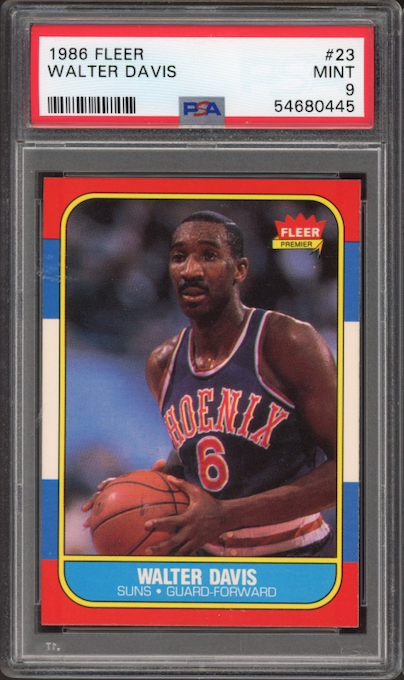 1986 Fleer #23 Walter Davis PSA 9