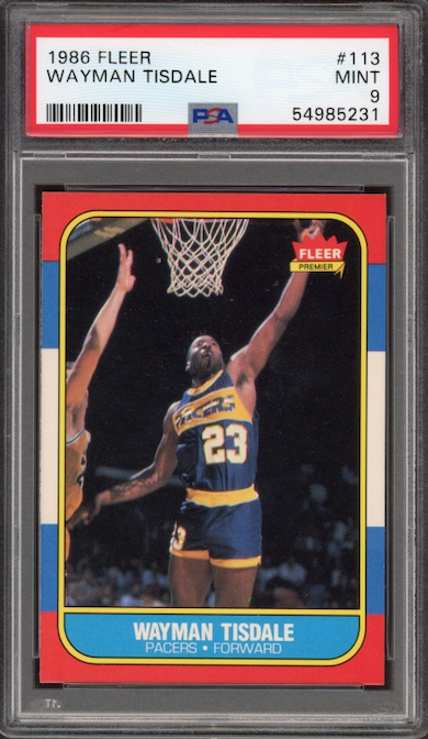 1986 Fleer #113 Wayman Tisdale PSA 9