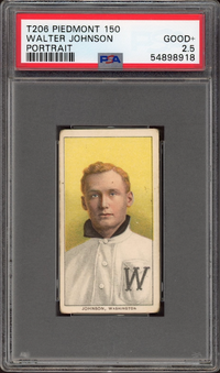 1909-11 T206 Piedmont 150 Walter Johnson PSA GOOD+ 2.5