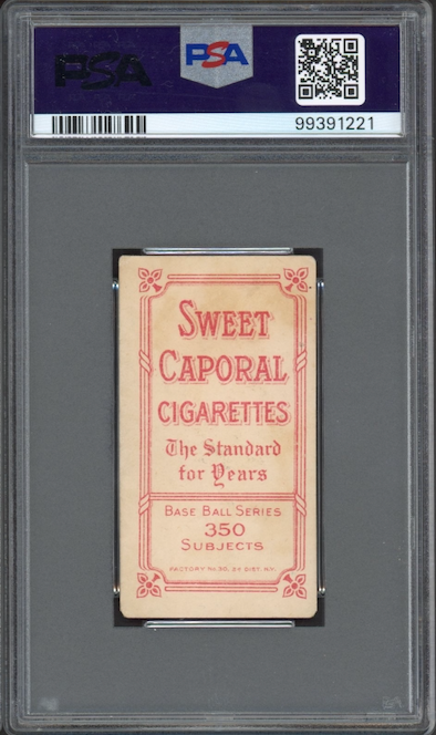 1909-11 T206 Sweet Caporal 350/30 Walter Johnson PSA GOOD+ 2.5