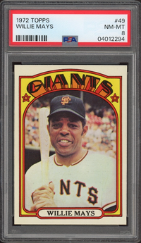 1972 Topps #49 Willie Mays PSA NM-MT 8