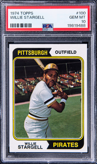 1974 Topps #100 Willie Stargell PSA GEM MINT 10