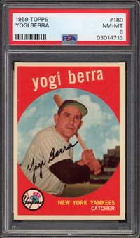 1959 Topps #180 Yogi Berra PSA NM-MT 8