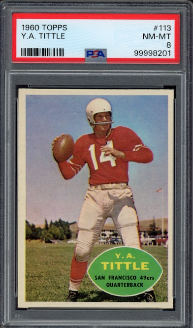 1960 Topps #113 Y.A. Tittle PSA 8