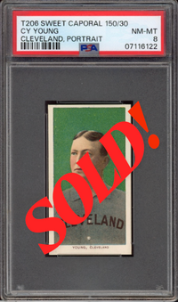 T206 Sweet Caporal Cy Young Cleveland, Portrait PSA NM-MT 8