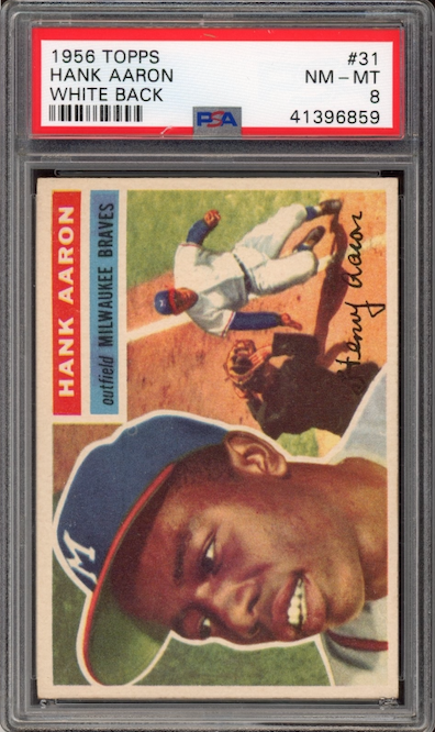 1956 Topps #31 Hank Aaron PSA NM-MT 8