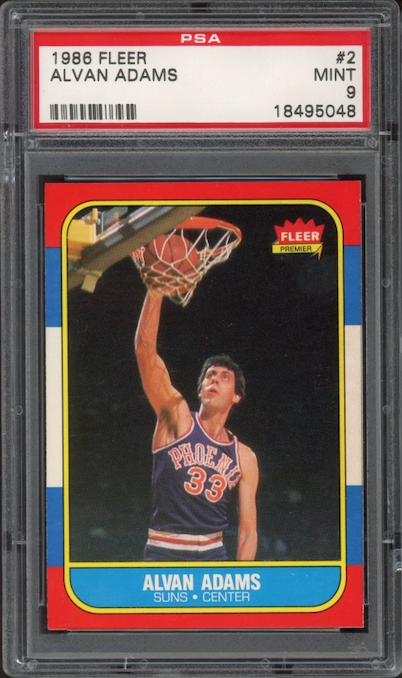 1986 Fleer #2 Alvan Adams PSA 9