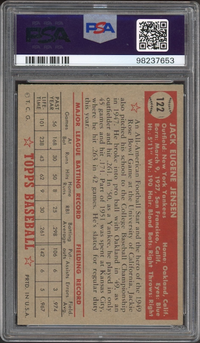 1952 Topps #122 Jack Jensen PSA EX-MT 6