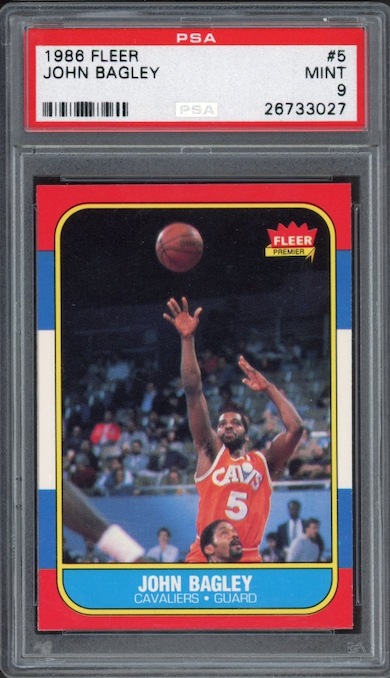 1986 Fleer #5 John Bagley PSA 9