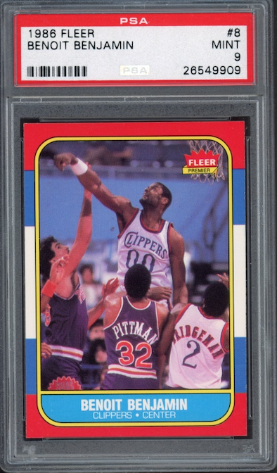 1986 Fleer #8 Benoit Benjamin PSA 9
