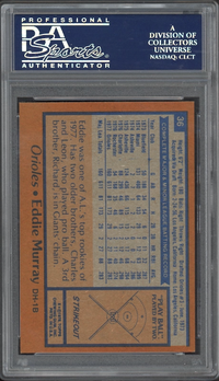 1978 Topps #36 Eddie Murray ROOKIE PSA NM-MT+ 8.5