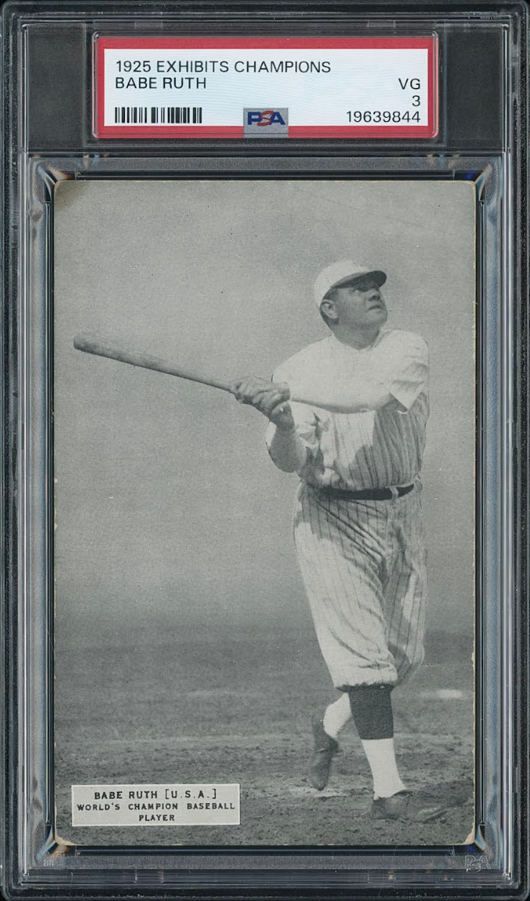 1925 Exhibits Champions Babe Ruth PSA VG 3