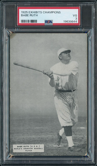 1925 Exhibits Champions Babe Ruth PSA VG 3