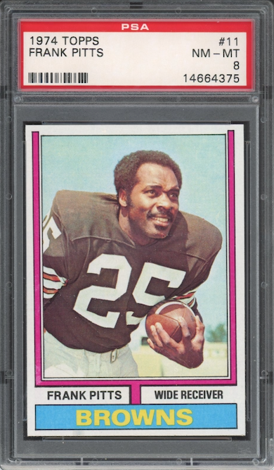1974 Topps #11 Frank Pitts PSA 8