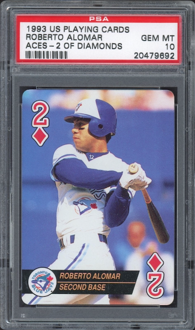 1993 US Playing Cards Aces - 2 of Diamonds Roberto Alomar PSA 10