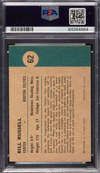 1961 Fleer #62 Bill Russell In Action PSA NM-MT 8