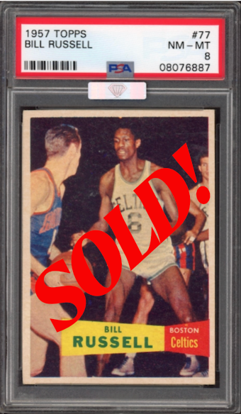 1957 Topps #77 Bill Russell ROOKIE PSA NM-MT 8