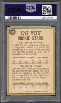 1967 Topps #581 Mets Rookies Tom Seaver ROOKIE PSA NM-MT 8