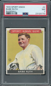 1933 Sport Kings #2 Babe Ruth PSA NM 7