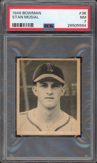 1948 Bowman #36 Stan Musial ROOKIE PSA NM 7