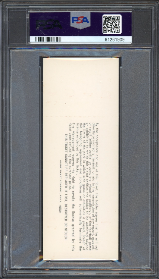 1964 NFL Championship Full Ticket PSA 8